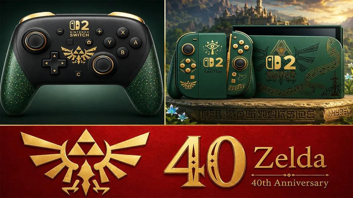 Nintendo planeja lançar versões especiais de Switch 2 e Pro Controller para o 40º aniversário de The Legend of Zelda