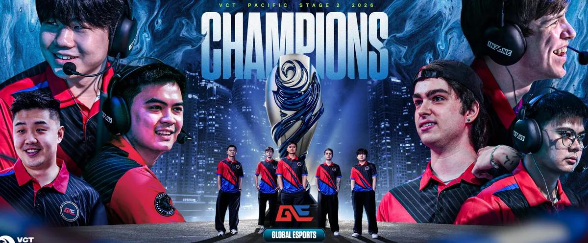 A Global Esports sagrou-se campeã da VCT 2026: Fase 2 do Pacífico