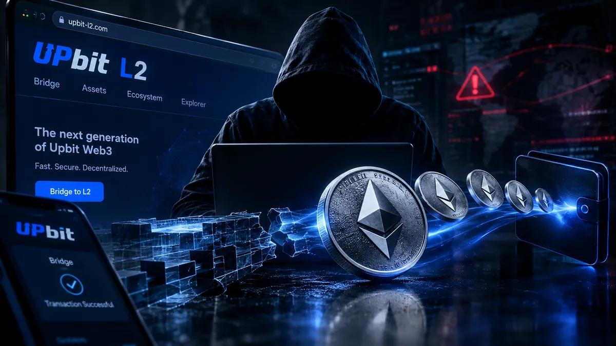 Golpistas criaram uma conta Upbit L2 falsa e roubaram US$ 2 milhões em ETH.