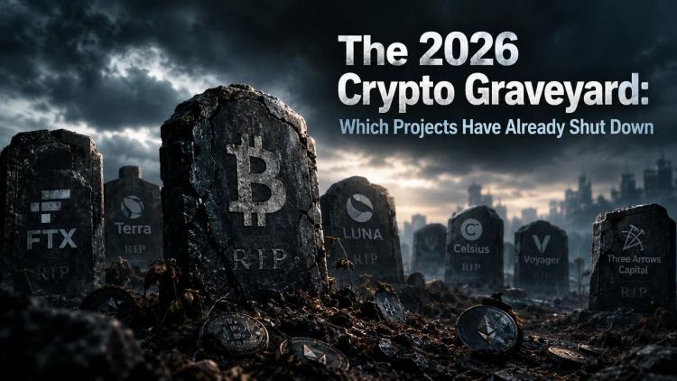 O Cemitério das Criptomoedas de 2026: Quais projetos já foram encerrados?