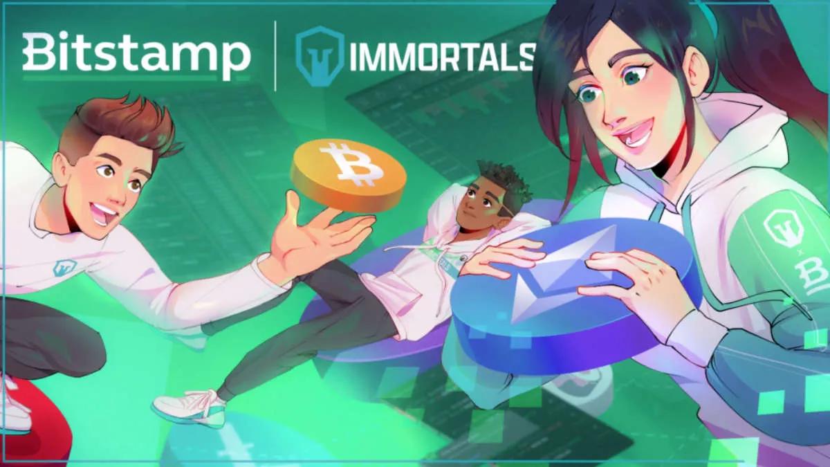 Immortals celebra um contrato com Bitstamp