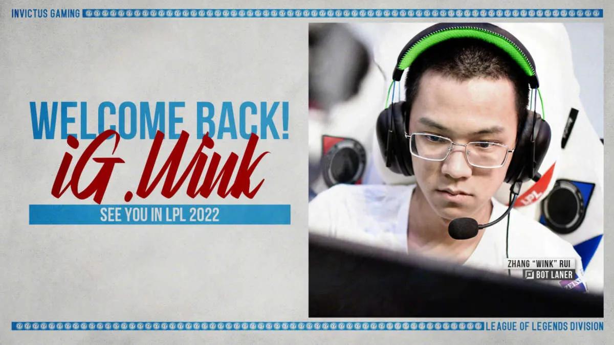 Invictus Gaming assinou um novo contrato com Wink