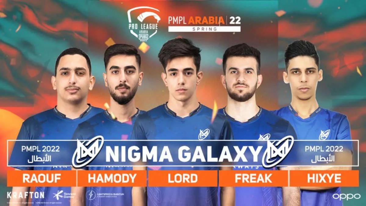 Nigma Galaxy tornou-se o campeão PUBG Mobile Pro League - Arabia Spring 2022