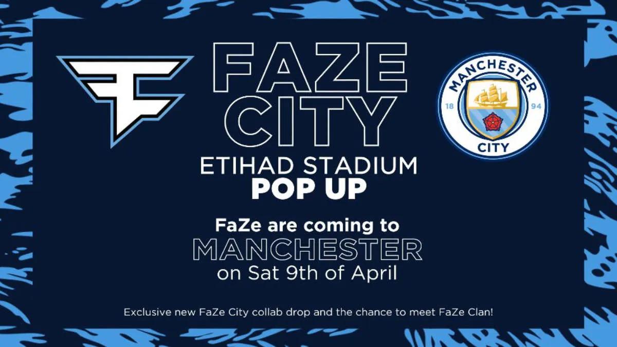 FaZe Clan e Manchester City anunciam evento para Etihad Stadium