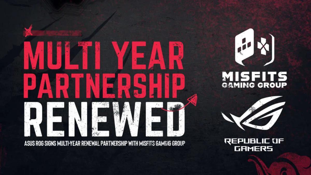 Misfits Gaming Group renova parceria com Republic of Gamers