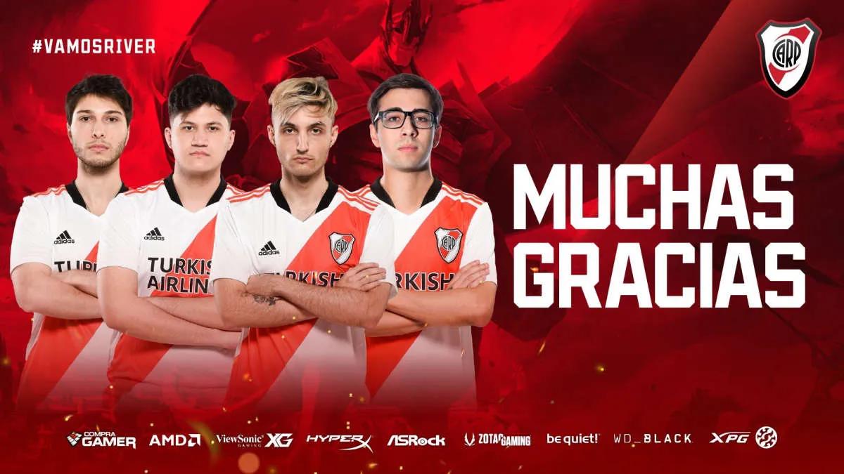 O elenco da equipe River Plate Gaming deixou vários jogadores