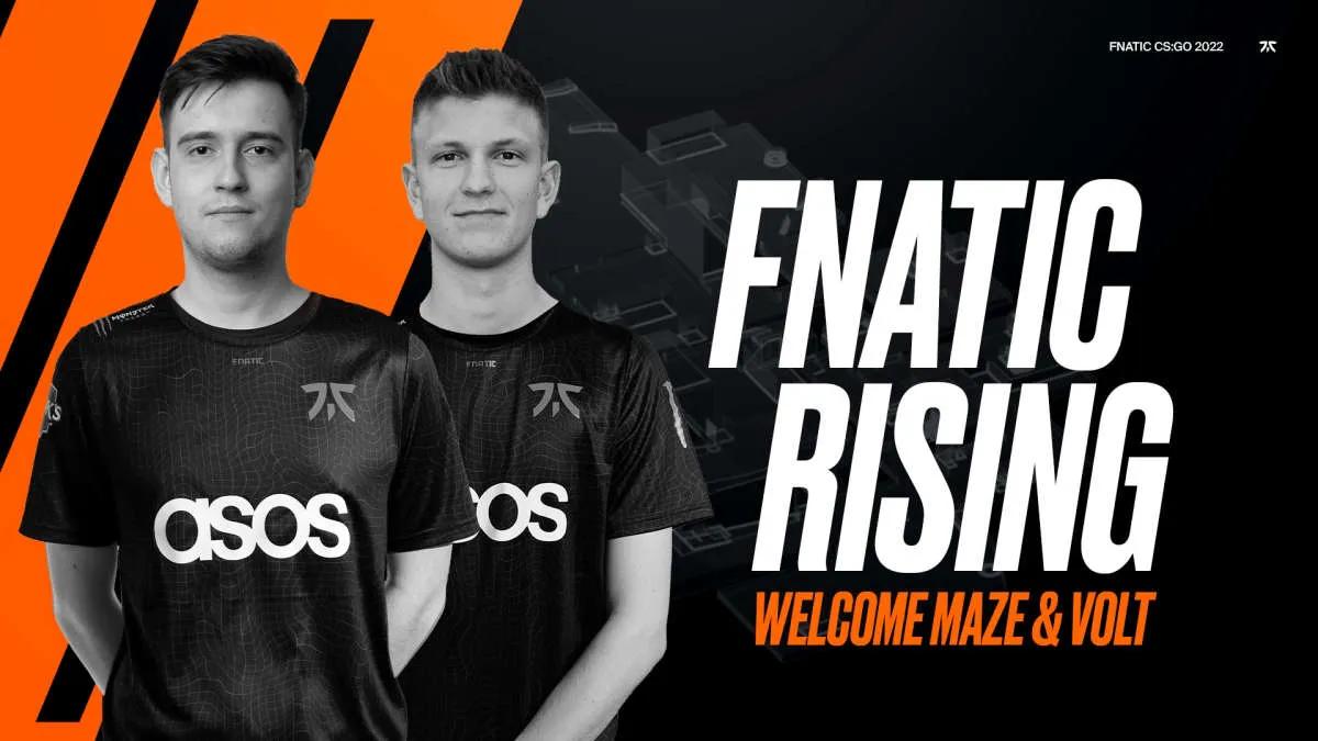 Maze e Volt se juntaram a fnatic Rising