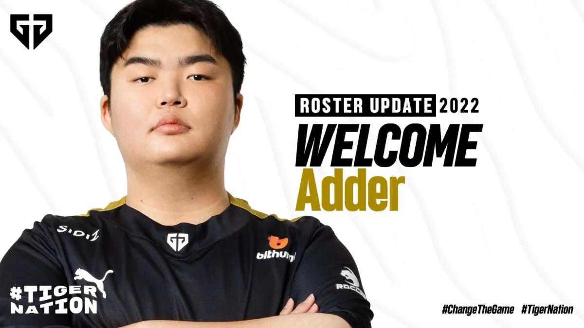 Gen.G Esports assinado Adder