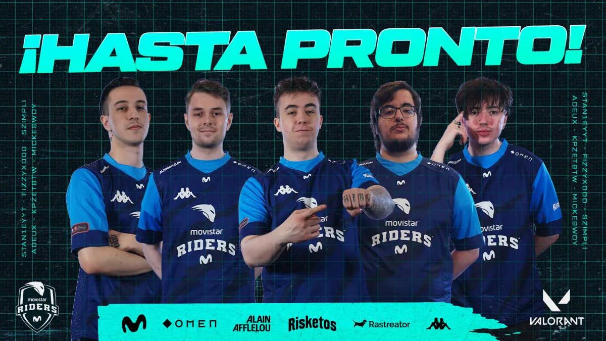 Movistar Riders dissolve a composição em VALORANT