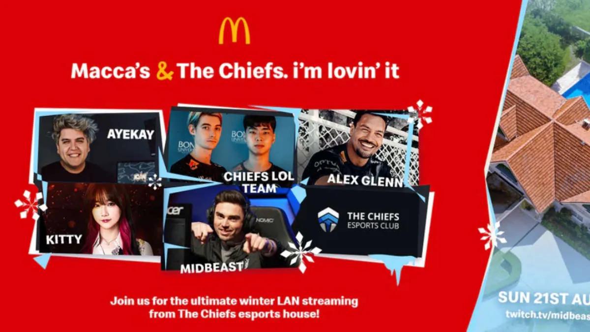 McDonald se torna parceiro de The Chiefs Esports Club