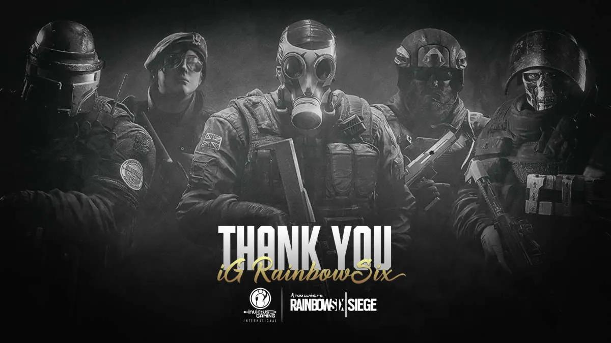 Invictus Gaming International dissolve a composição em Rainbow Six