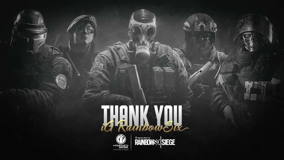 Invictus Gaming International dissolve a composição em Rainbow Six