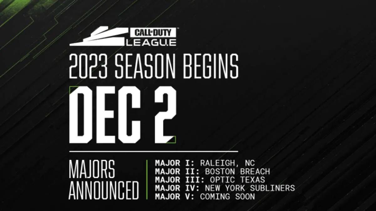 Temporada Call of Duty League 2023 começa na sexta-feira, 2 de dezembro