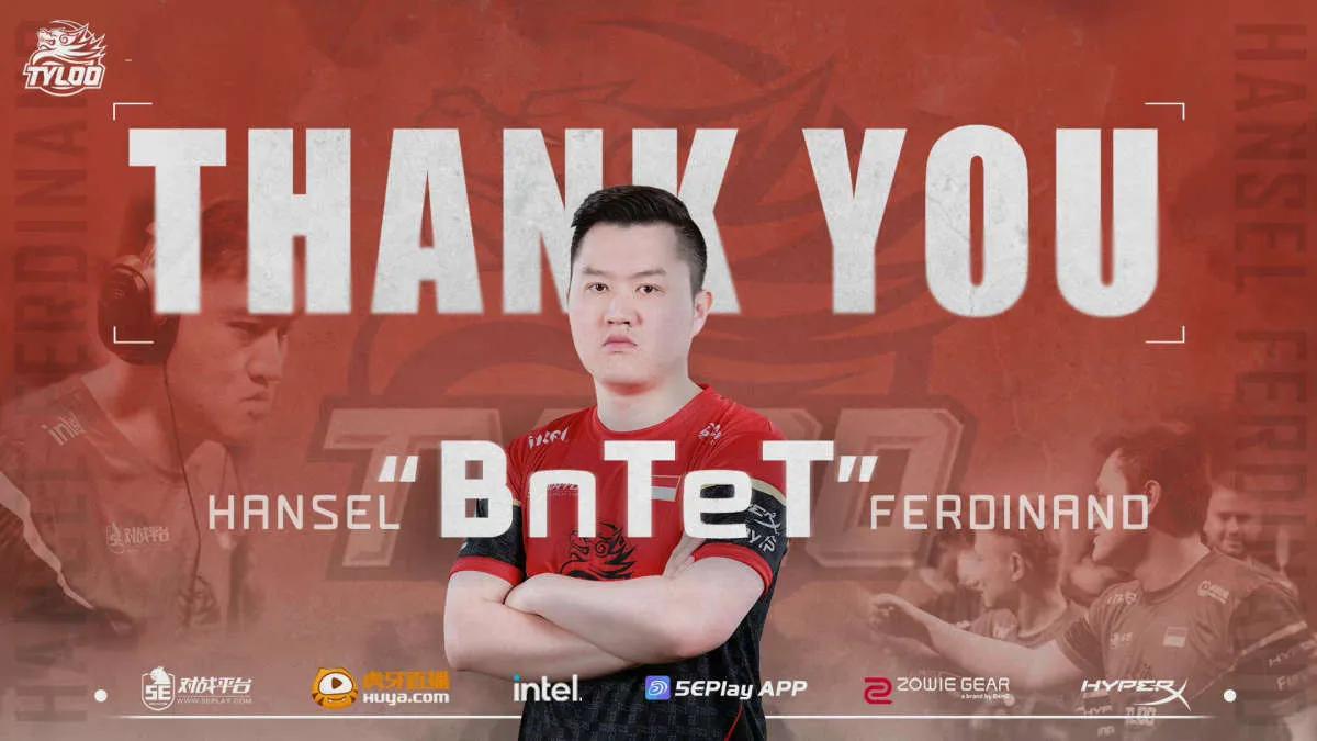 Attacker e BnTeT saem de TYLOO