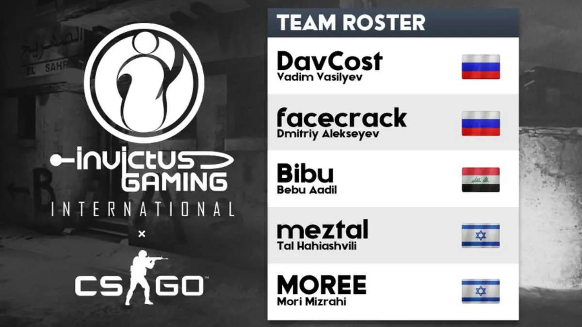 Invictus Gaming apresentou uma nova lista de CS:GO