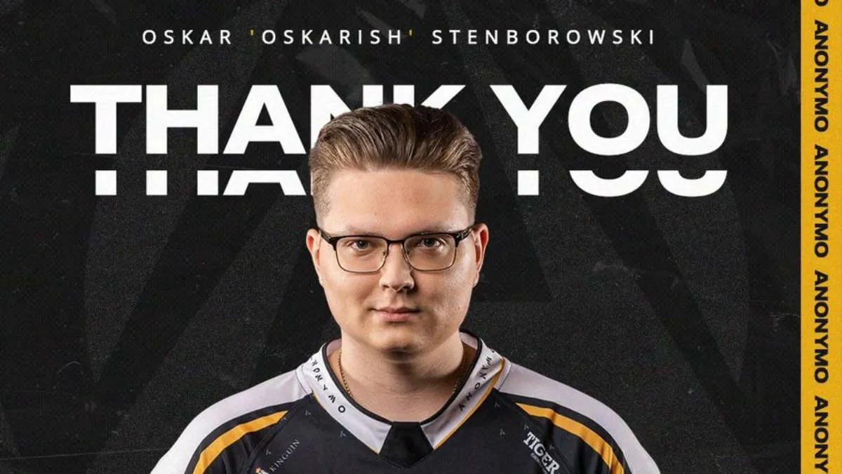 Anonymo Esports terminou com oskarish