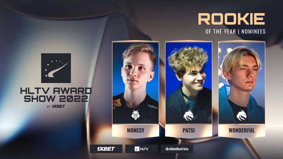 m0 NESY, Patsi e w0 nderful estão concorrendo ao Rookie of the Year de HLTV