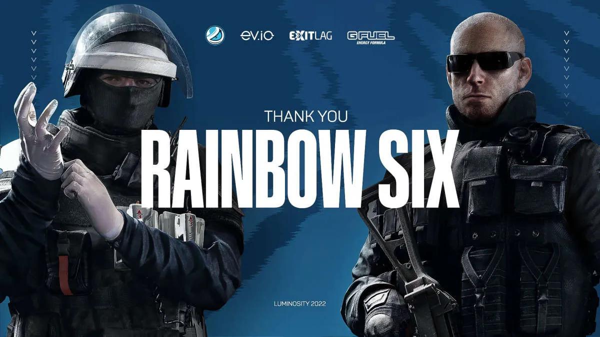 Luminosity Gaming sai do palco Rainbow Six