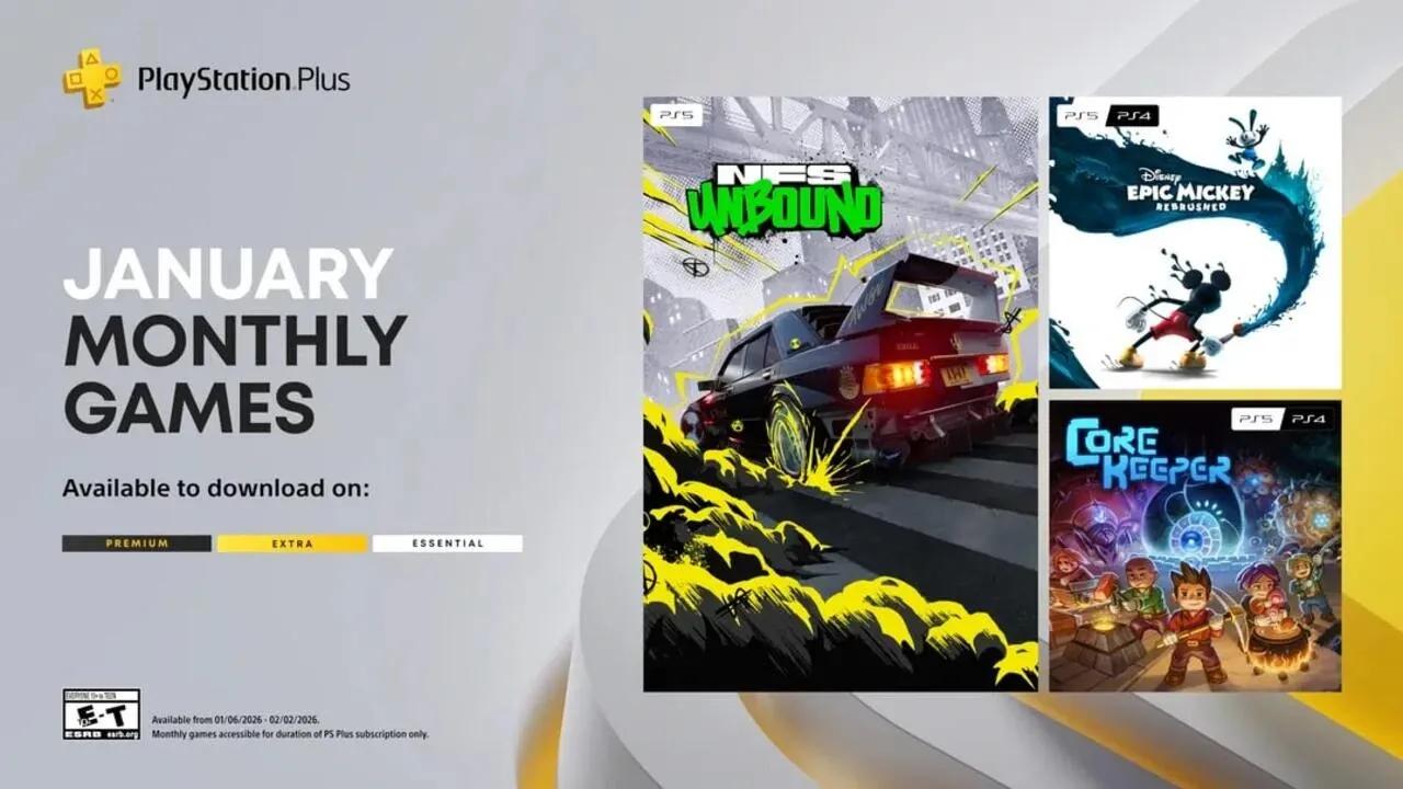 Jogos PlayStation Plus janeiro de 2026