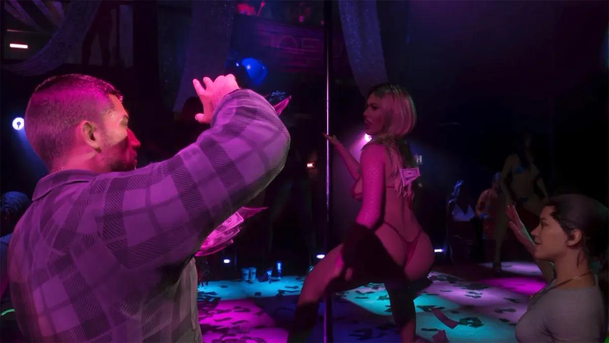 Visitar casas noturnas de strip-tease terá impacto no relacionamento de Jason e Lucia em GTA 6.