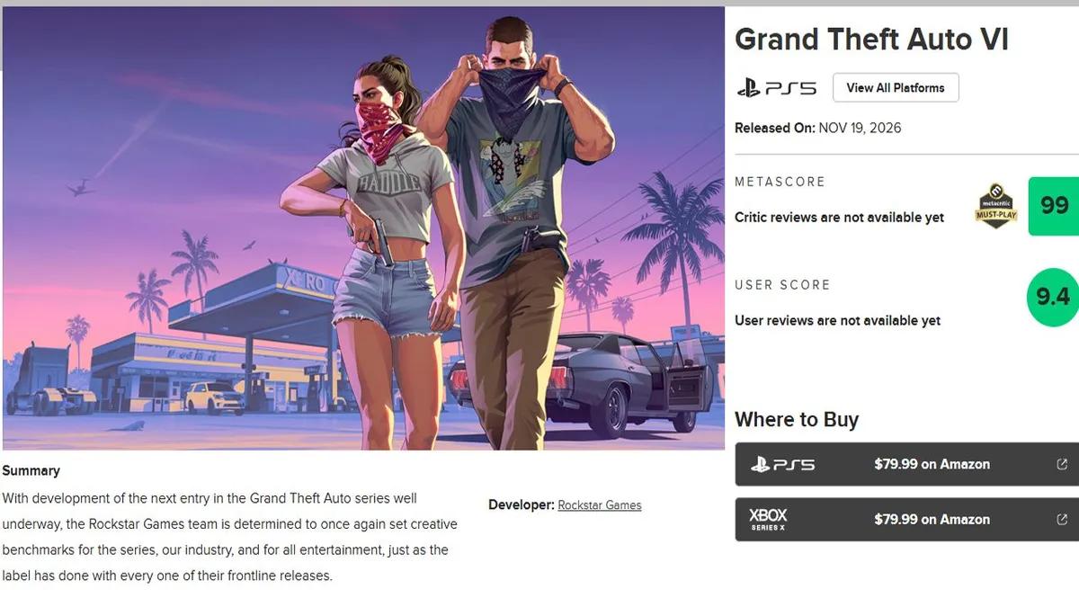 A nota do GTA 6 no Metacritic pode não ser tão alta quanto todo mundo espera