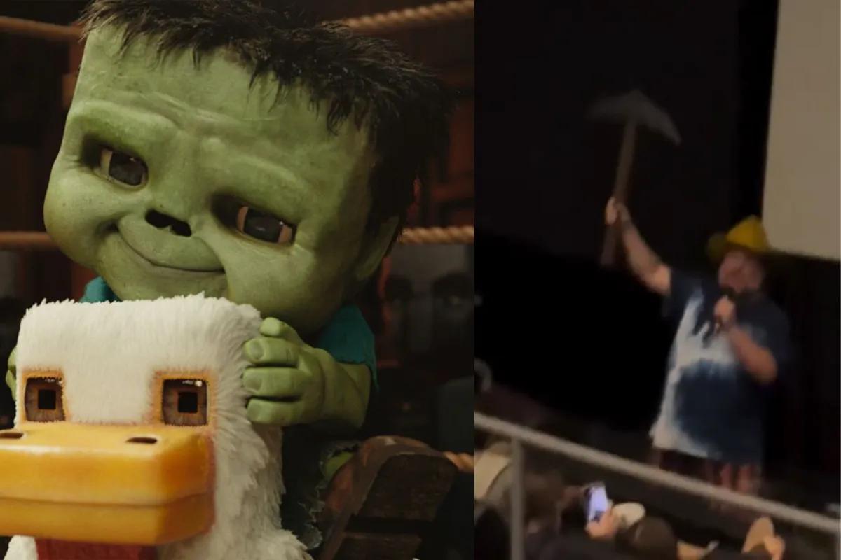 Cinemas reprimem o caos dos filmes Minecraft depois da tendência viral do Chicken Jockey