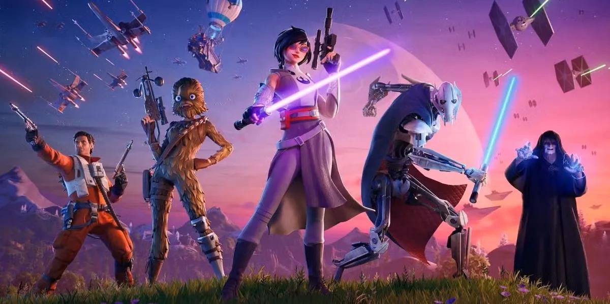 Fuga de Fortnite provoca um enorme cruzamento de Star Wars com o Mandalorian e o Grogu