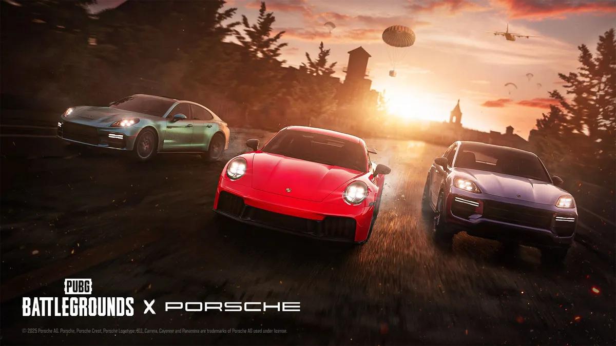 PUBG Mobile x Porsche retorna na versão 4.1: o evento Motor Cruise traz supercarros icônicos para os campos de batalha.