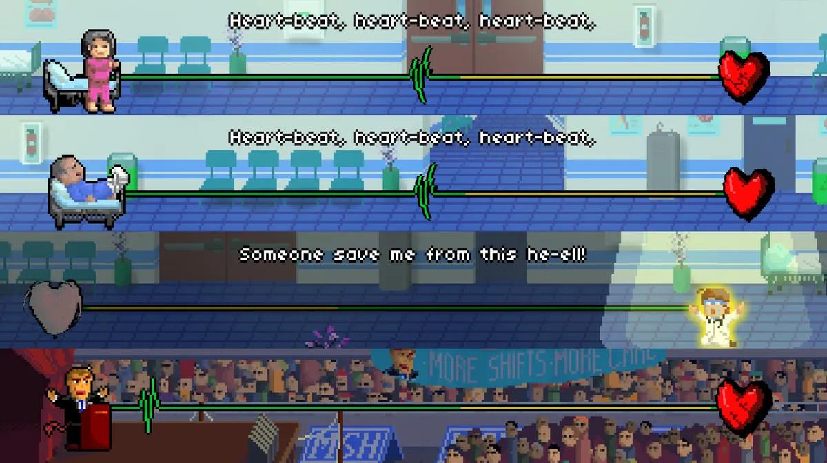 Rhytm Doctor mostra como um jogo de um botão pode carregar uma narrativa completa