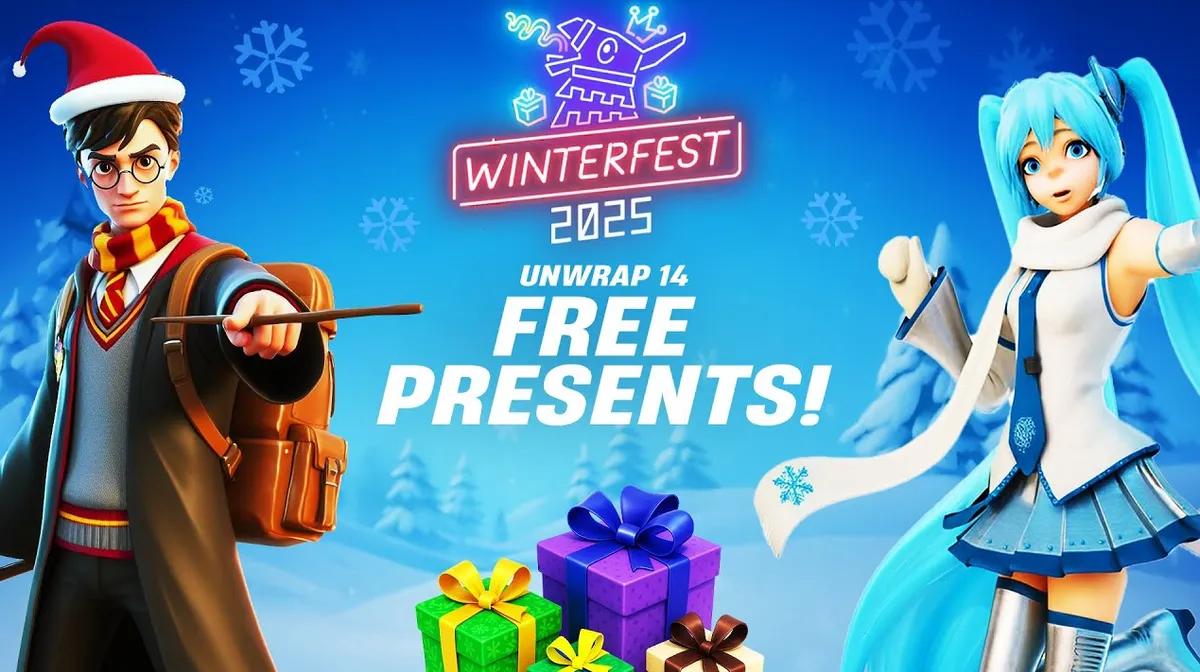 Fortnite Winterfest 2025 - Harry Potter, Hatsune Miku vazam e tudo o que sabemos