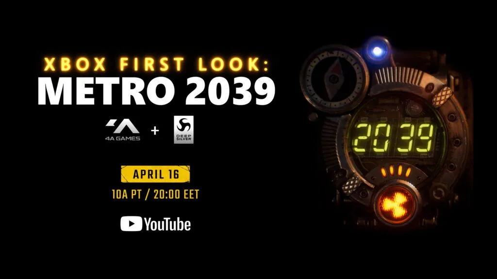 4A Games anunciou Metro 2039, revelação oficial confirmada para 16 de abril