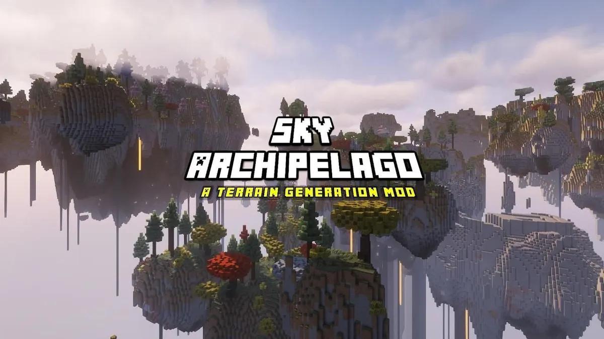 Minecraft ganha um enorme mundo de ilhas flutuantes com o mod Sky Archipelago