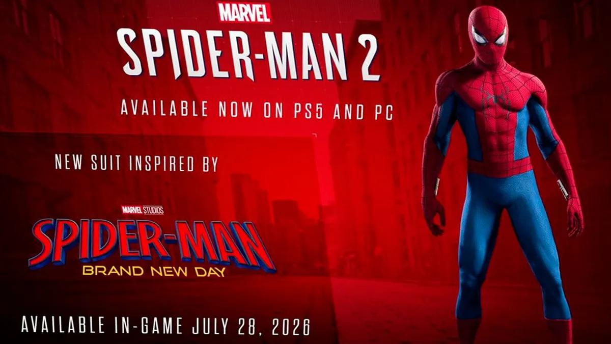 Marvel's Spider-Man 2 receberá um novo traje – Dedicado ao lançamento de Spider-Man: Brand New Day