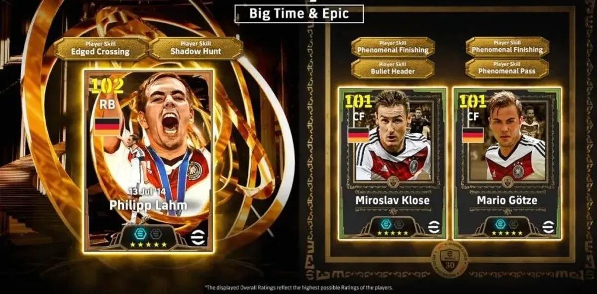 O eFootball 2026 adiciona o «Epic Pack» da Alemanha 2014, com Klose e Götze