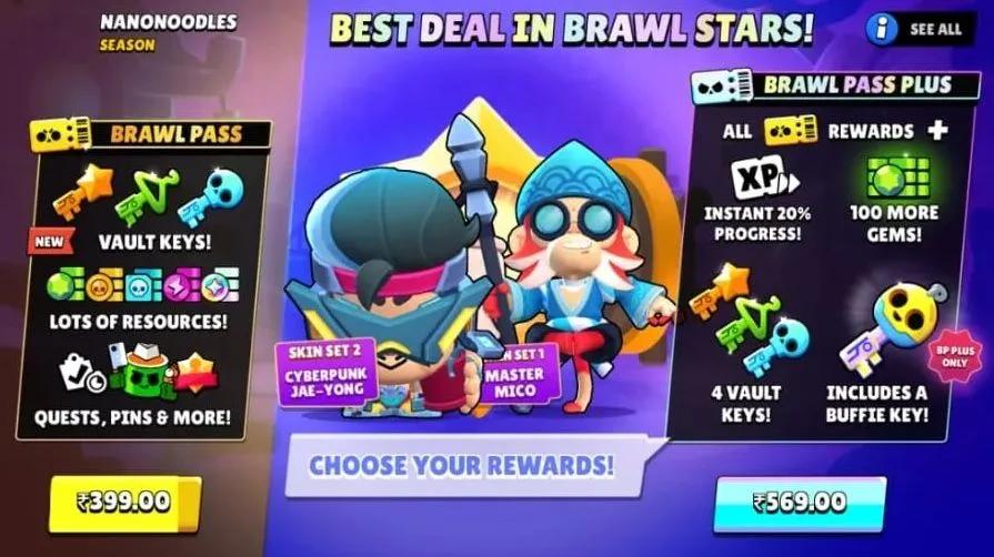Reveladas as recompensas do Brawl Pass da 52.ª temporada do Brawl Stars