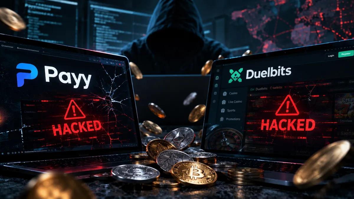 Payy e Duelbits são hackeadas no mesmo dia, com prejuízos de US$ 1,8 milhão e US$ 4,3 milhões, respectivamente.