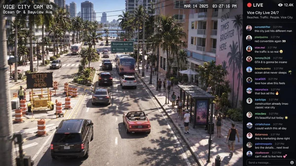 Os usuários sugeriram uma nova ideia de marketing para GTA 6 — câmeras de vigilância 24 horas por todo Vice City