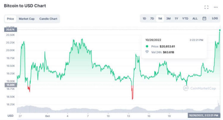 O Bitcoin estabeleceu um valor recorde para o último mês. Foto 2