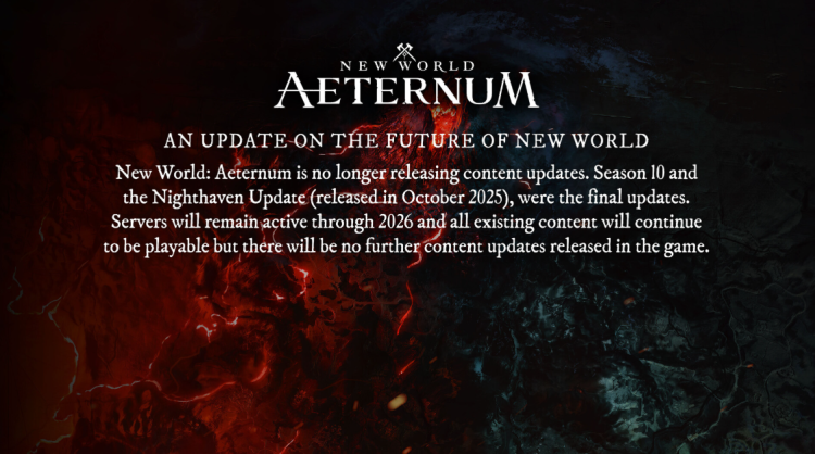 A página do New World na Steam se torna uma lápide, já que a Amazon abandona seu MMO 2.