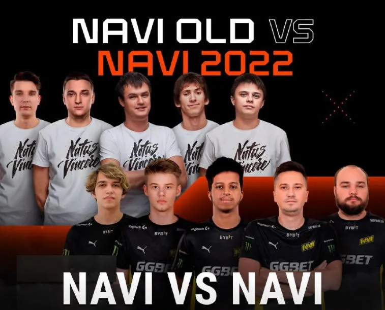 Haverá um show match entre o elenco lendário de NAVI OLD e NAVI 2022. Foto 1