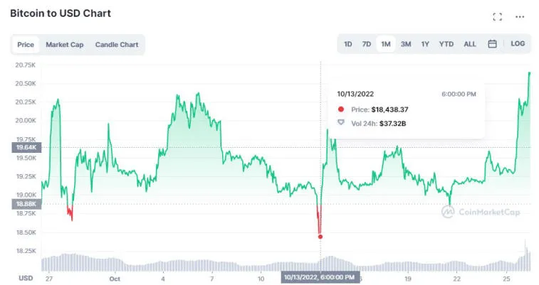 O Bitcoin estabeleceu um valor recorde para o último mês. Foto 1