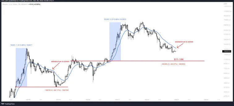 O especialista em criptomoeda explicou por que o BTC pode cair em 2023. Foto 3