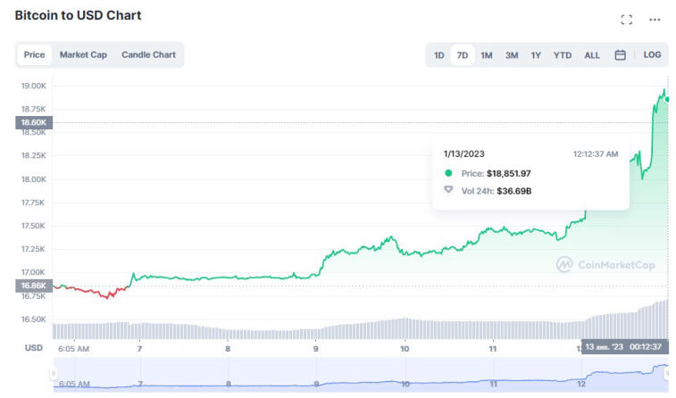 O mercado de criptomoedas está subindo: Bitcoin e Ethereum somaram 12% e 14% cada. Foto 1