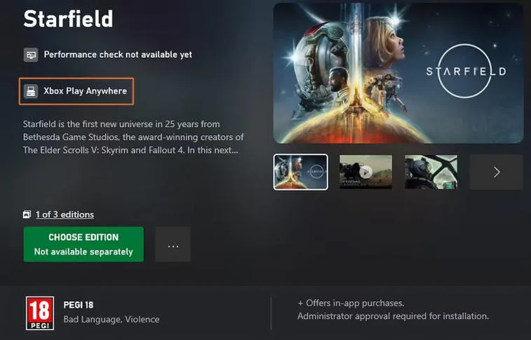 Starfield Confirmed as an Xbox Play Anywhere Title - Seamless Gaming Across Xbox Consoles and PC. Photo 1